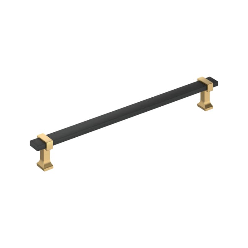 12" Overton Appliance Pull, Matte Black/Champagne Bronze