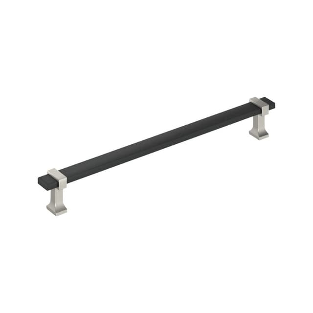 12" Overton Appliance Pull, Brushed Matte Black/Satin Nickel