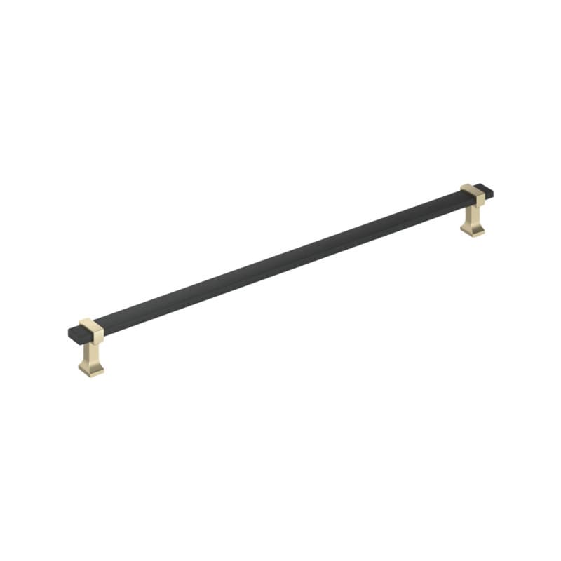 18" Overton Appliance Pull, Matte Black/Golden Champagne
