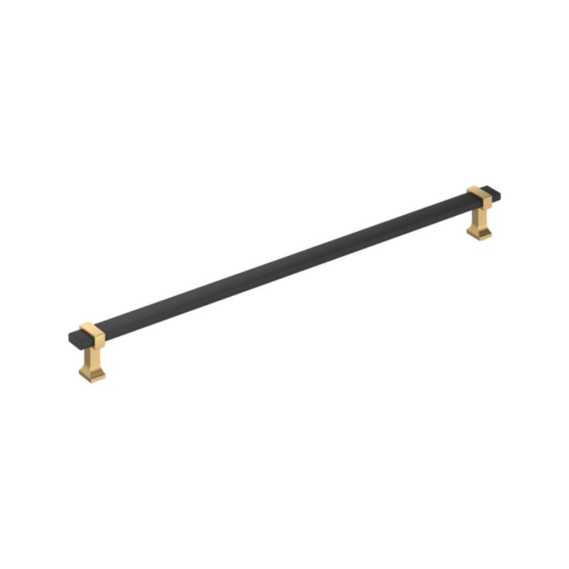 18" Overton Appliance Pull, Matte Black/Champagne Bronze