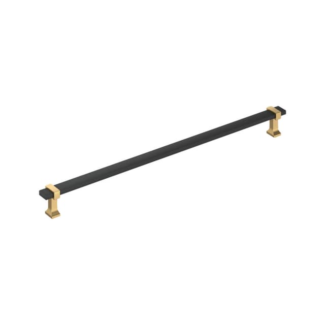 18" Overton Appliance Pull, Matte Black/Champagne Bronze