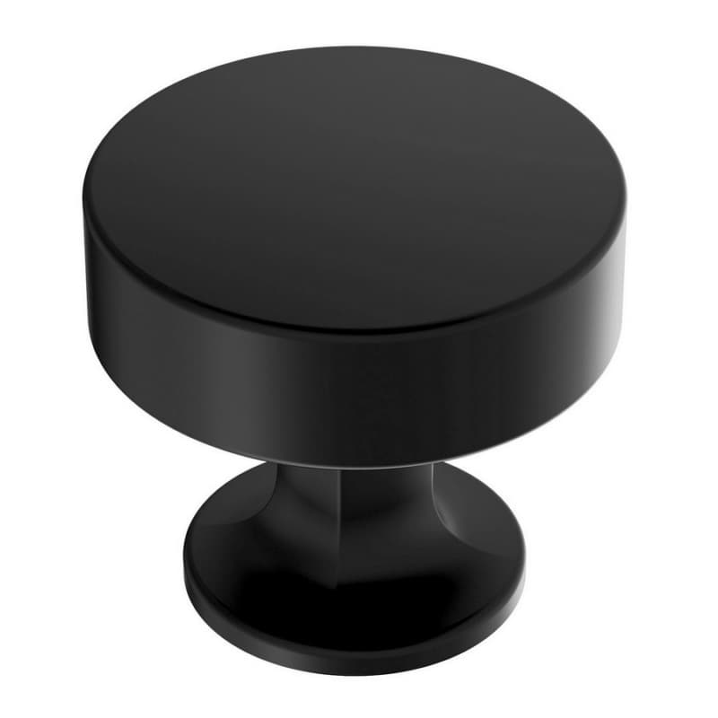 1-5/16" Everett Round Cabinet Knob, Matte Black