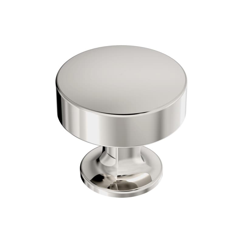 1-5/16" Everett Round Cabinet Knob, Polished Nickel