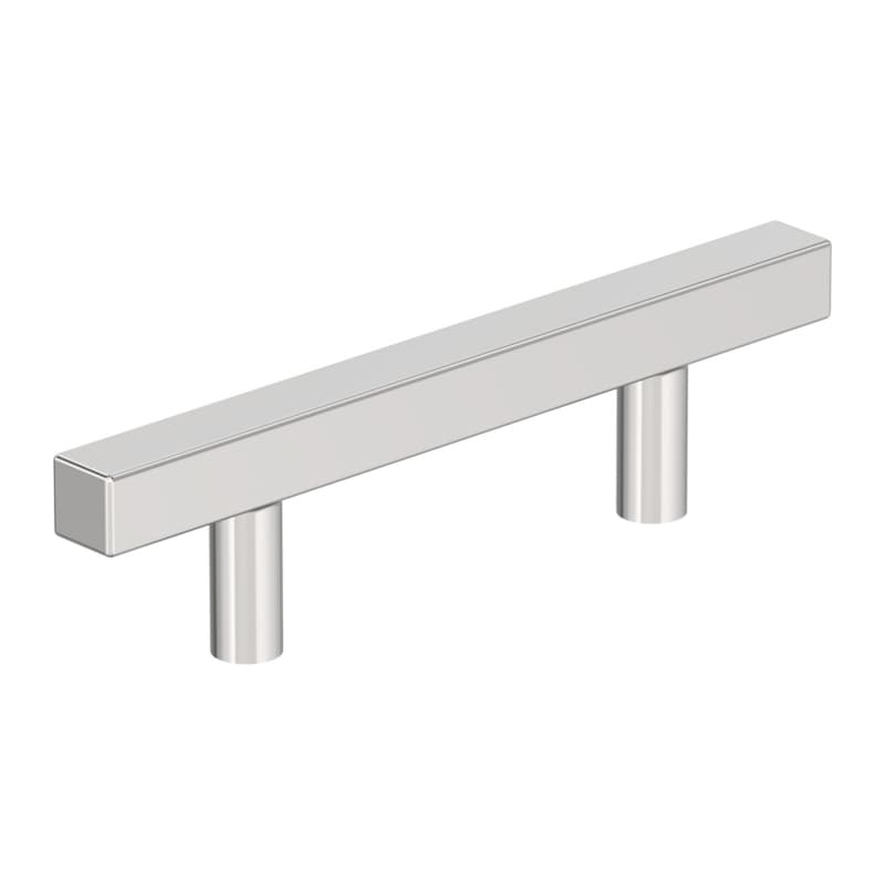 3" Bar Pulls Square Cabinet Pull, Polished Chrome