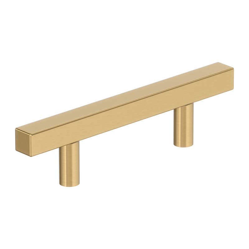 3" Bar Pulls Square Cabinet Pull, Champagne Bronze