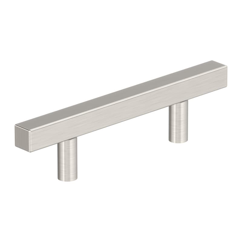 3" Bar Pulls Square Cabinet Pull, Satin Nickel