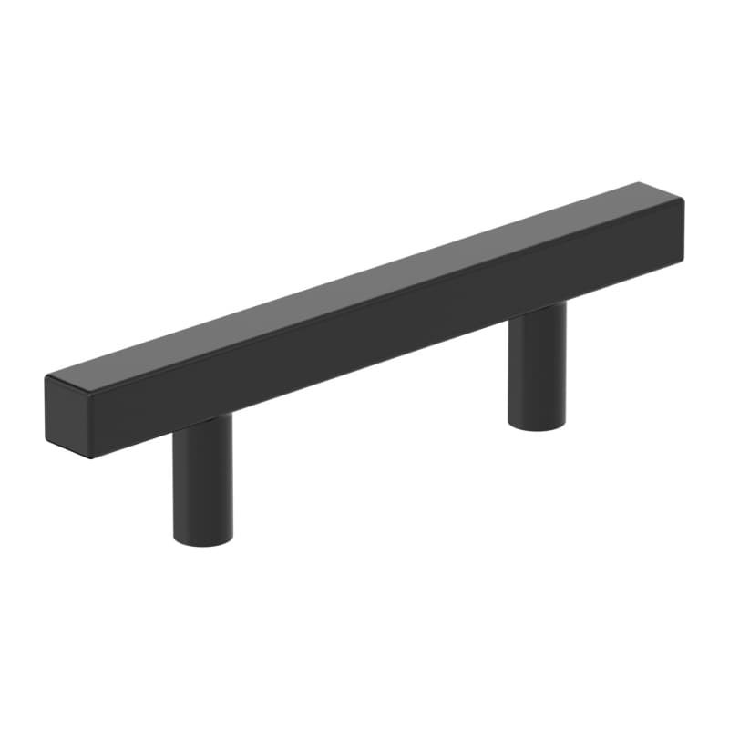 3" Bar Pulls Square Cabinet Pull, Matte Black
