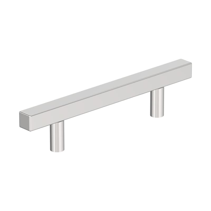 3-3/4" Bar Pulls Square Cabinet Pull, Polished Chrome