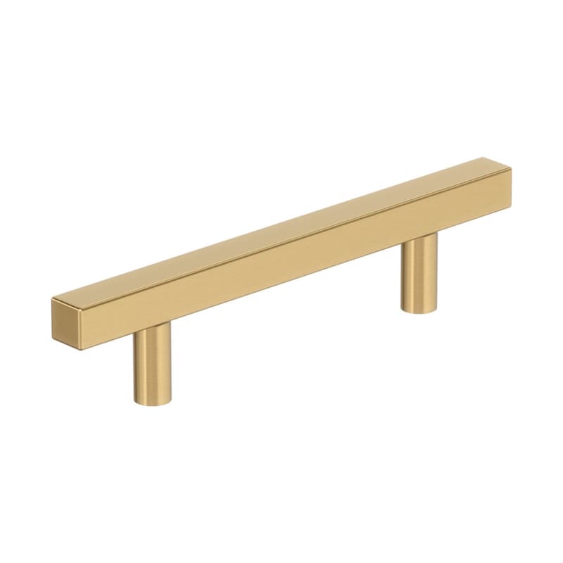 3-3/4" Bar Pulls Square Cabinet Pull, Champagne Bronze