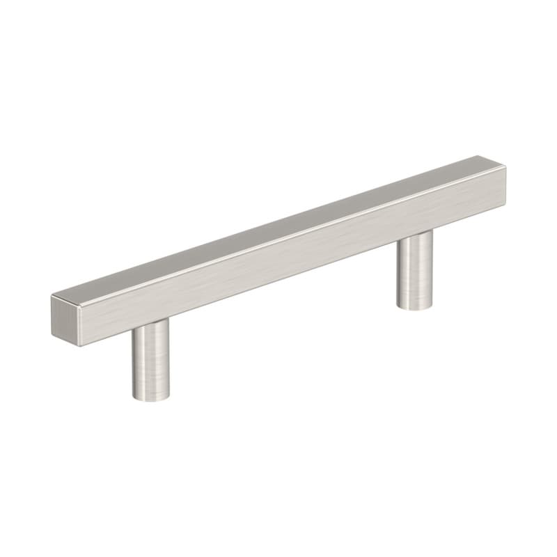 3-3/4" Bar Pulls Square Cabinet Pull, Satin Nickel