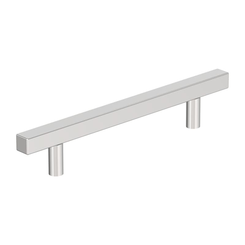 5-1/16" Bar Pulls Square Cabinet Pull, Polished Chrome