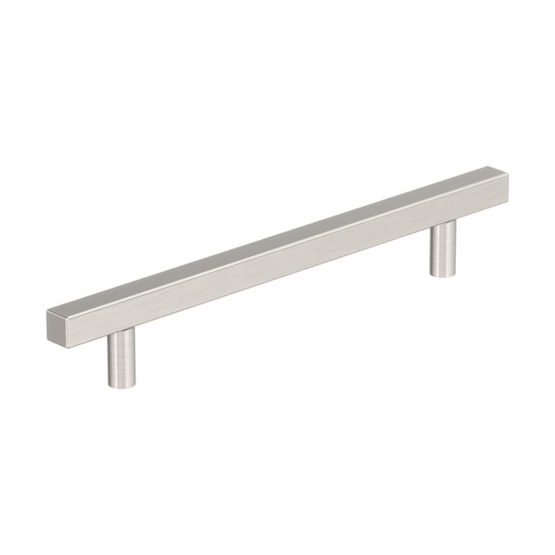 6-5/16" Bar Pulls Square Cabinet Pull, Satin Nickel