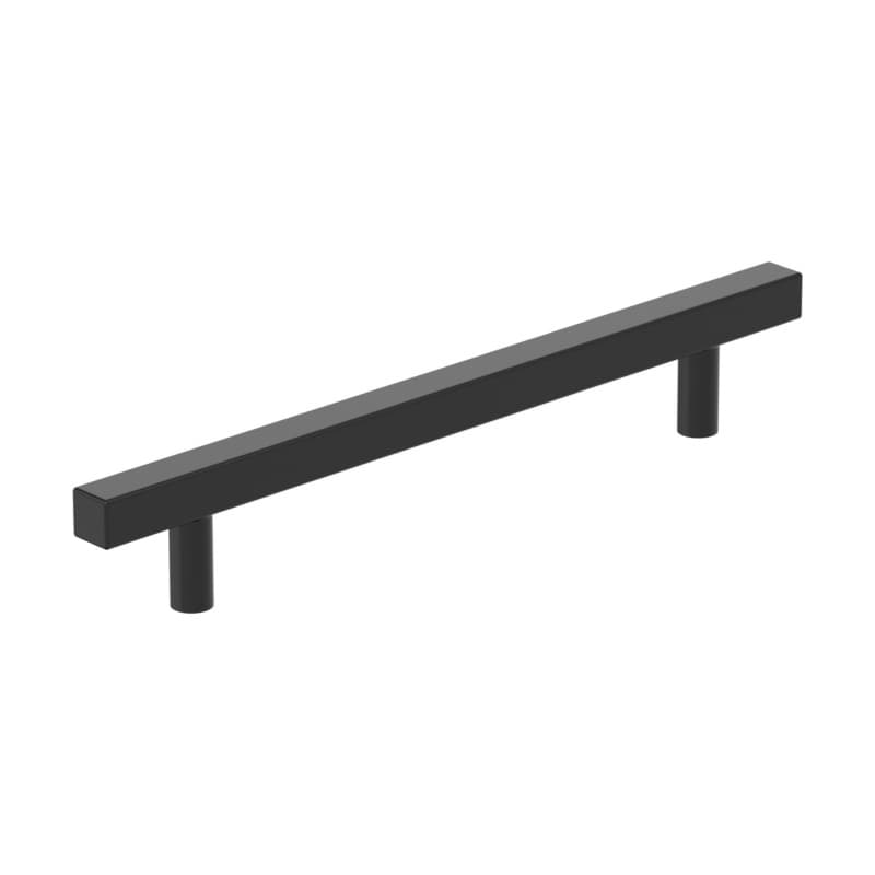 6-5/16" Bar Pulls Square Cabinet Pull, Matte Black