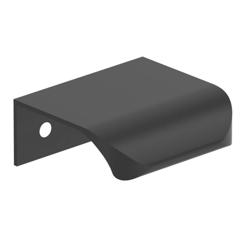 1" Streamline Tab Edge Pull, Matte Black, Matte Black
