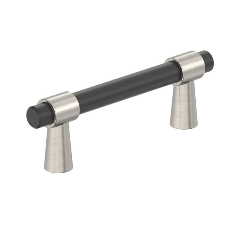 3" Mergence Cabinet Pull, Matte Black/Satin Nickel