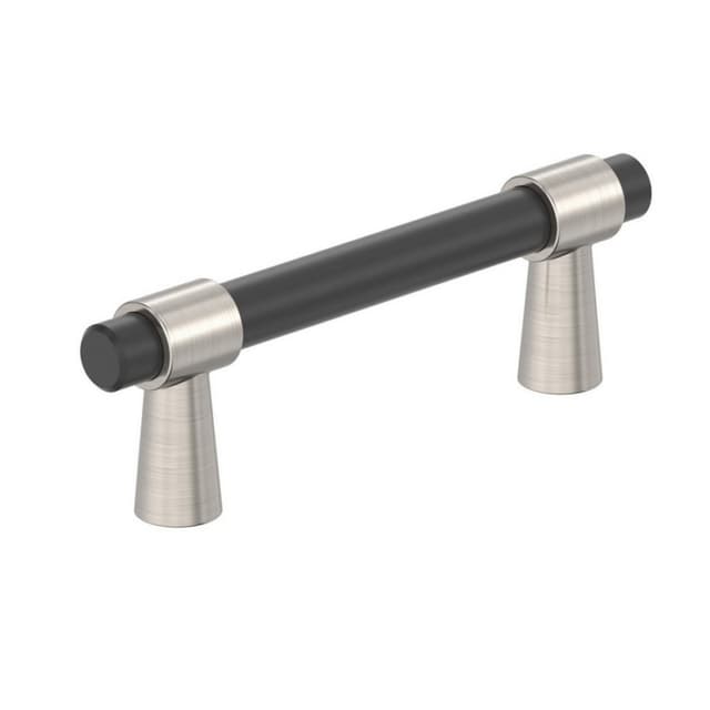 3" Mergence Cabinet Pull, Matte Black/Satin Nickel