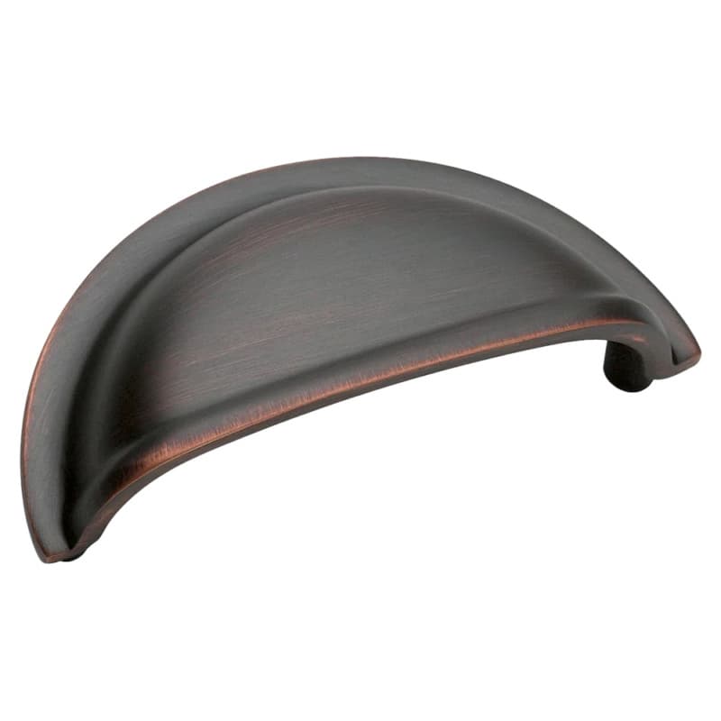 3" Solid Brass Cup Pull, Black Nickel