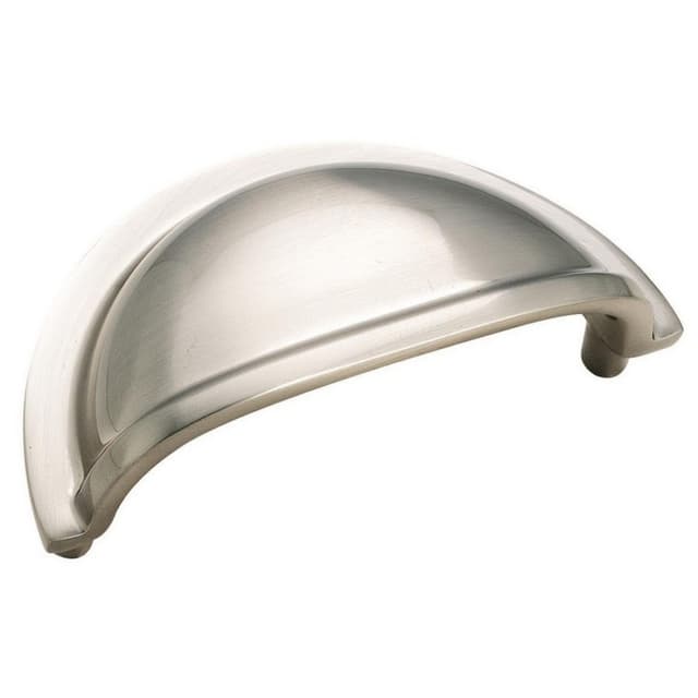 3" Solid Brass Cup Pull, Sterling Nickel