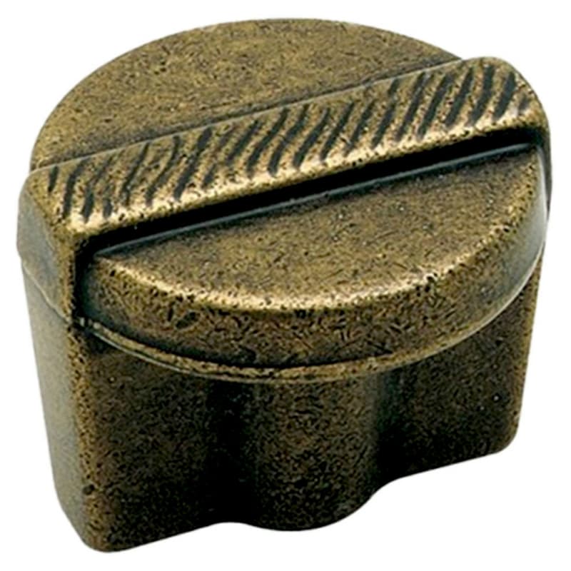 1-1/4" Forgings Round Knob, Rustic Brass, 1-1/16" Projection