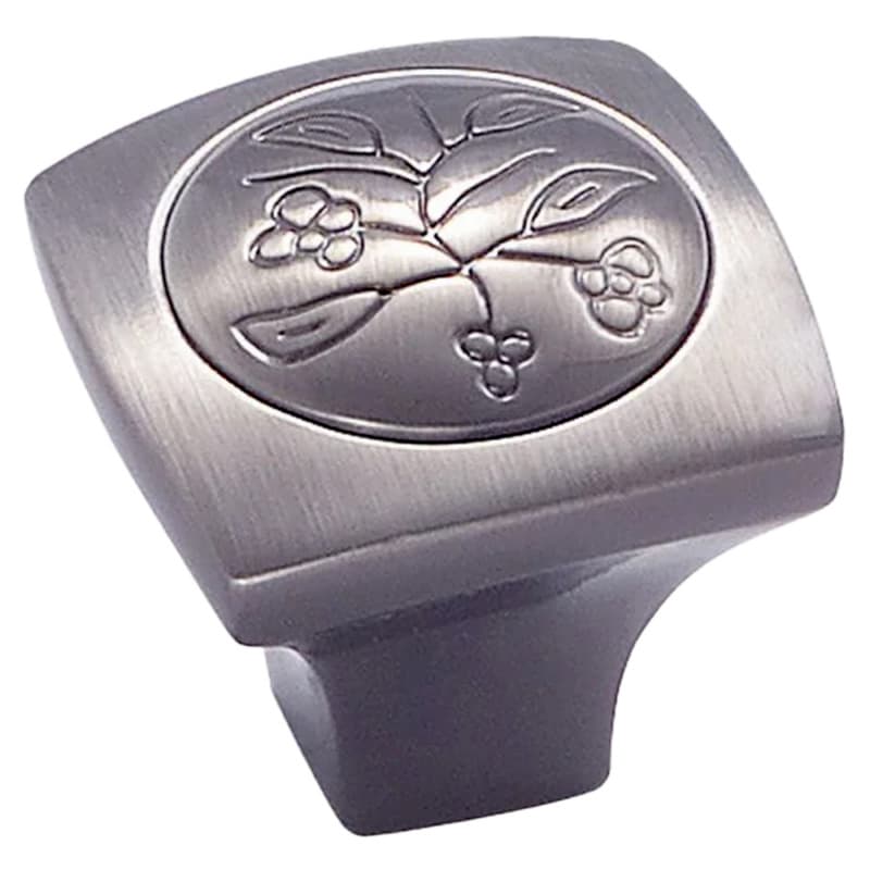 1-1/8" Vineyard Square Knob, Weathered Copper, 1" Projection