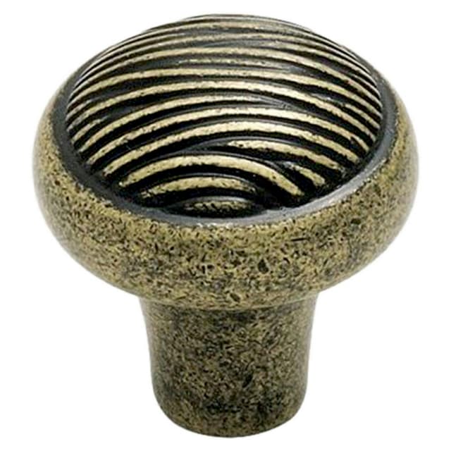 1-1/4" Cyprus Round Knob, Weathered Brass