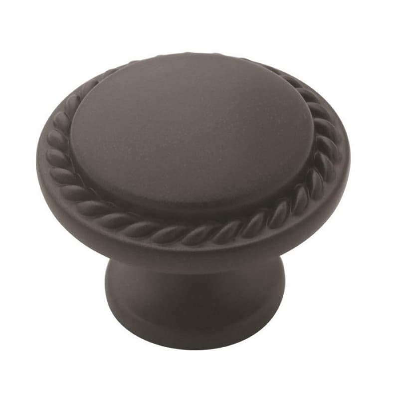 1-3/16" Everyday Heritage Round Knob, Flat Black, 7/8" Projection