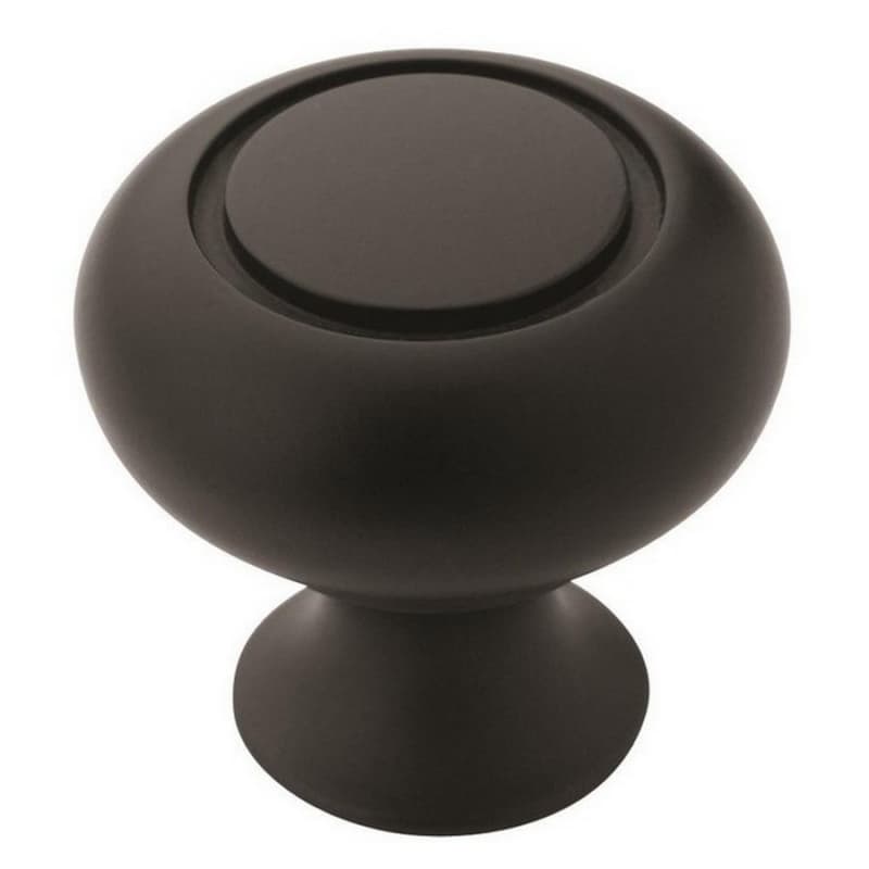 1-1/4" Allison ™ Value Mushroom Knob, Flat Black Finish, 1-1/4" Length