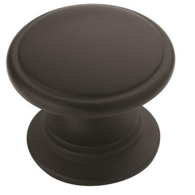 1-1/4" Allison™ Value Mushroom Knob, Flat Black, 1-1/4" Length