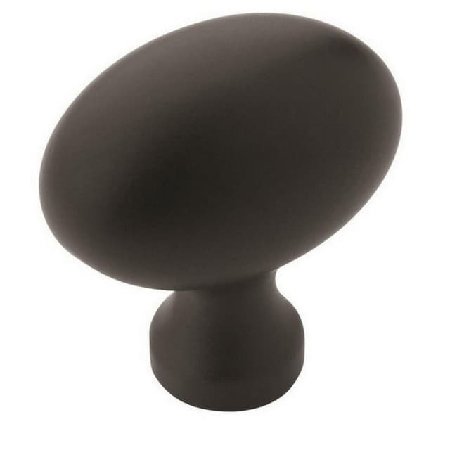 1-3/8" Allison™ Value Oval Knob, Flat Black