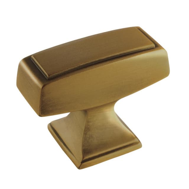 1-1/2" Mulholland™ Rectangle Knob, Gilded Bronze