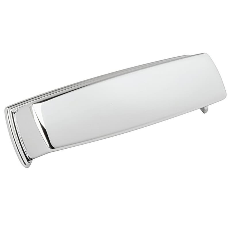 3-3/4" Kane Cup Pull, Polished Chrome, 4-3/8" Length