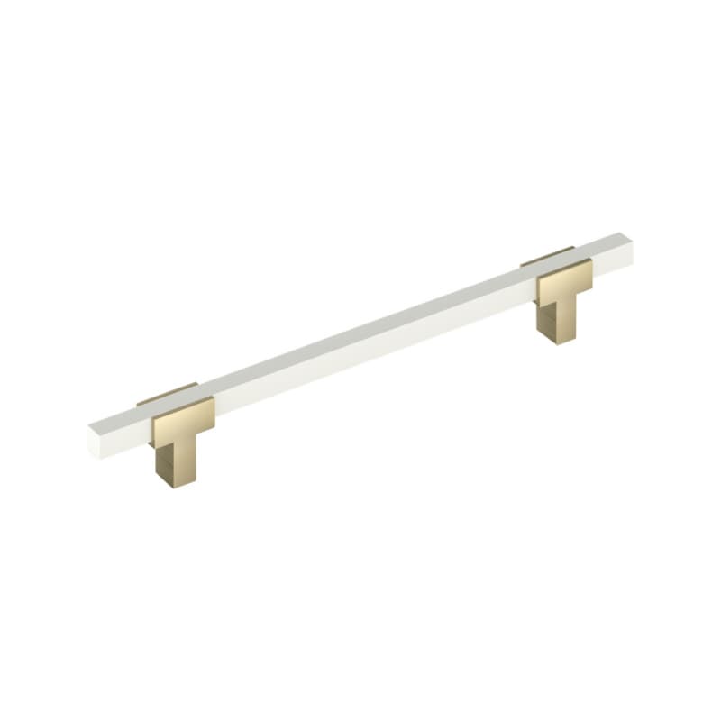 12" Urbanite Appliance Pull, Golden Champagne/White