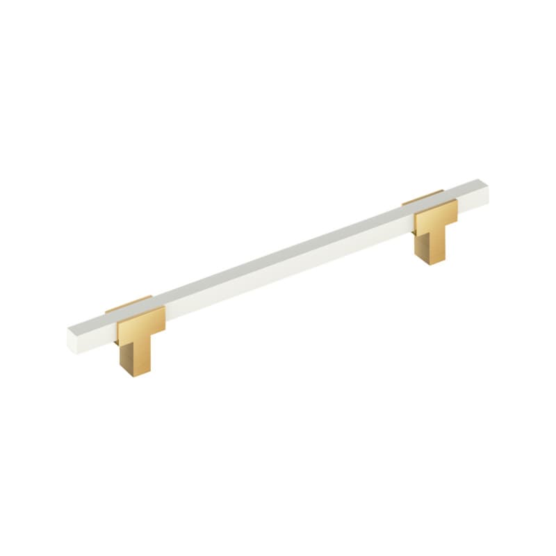 12" Urbanite Appliance Pull, Polished Champagne Bronze/White