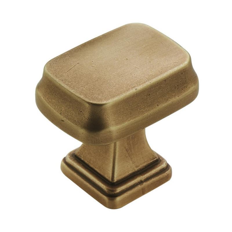 1-1/4" Revitalize Rectangle Knob, Gilded Bronze