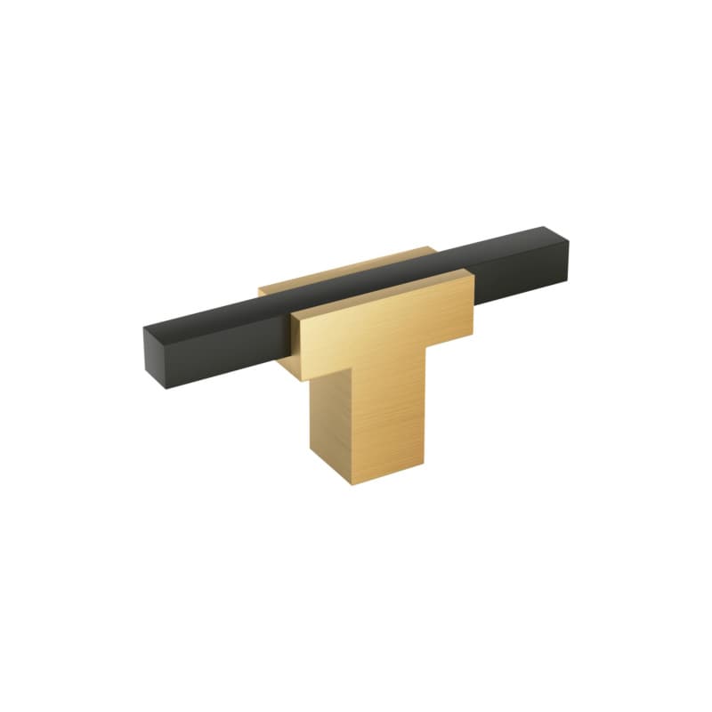 2-3/4" Urbanite T-Handle Knob, Champagne Bronze/Matte Black