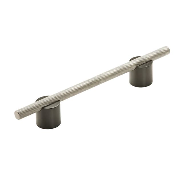 5-1/16" Transcendent Bar Pull, Matte Black/Silver Champagne
