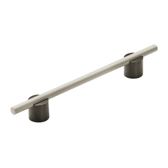 6-5/16" Transcendent Bar Pull, Matte Black/Silver Champagne