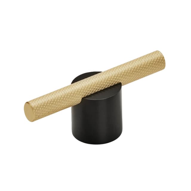 5/8" Transcendent T-Handle Pull, Matte Black/Matte Gold