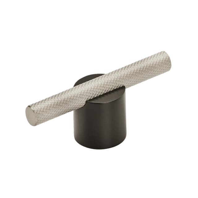 5/8" Transcendent T-Handle Pull, Matte Black/Silver Champagne