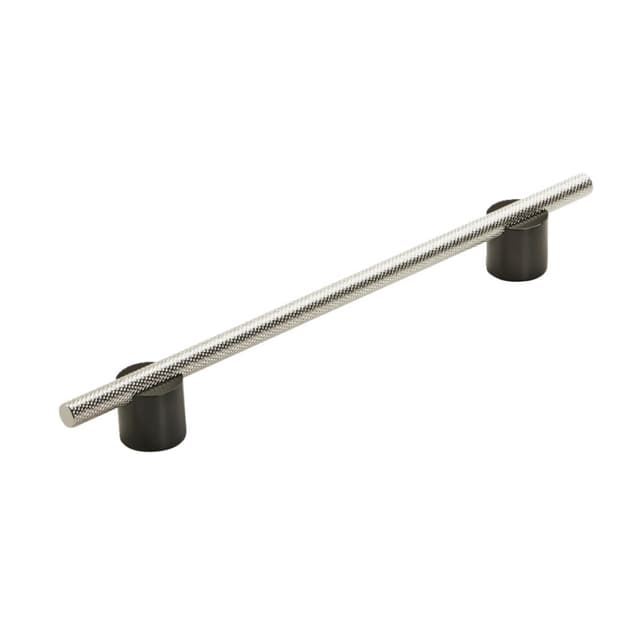 7-9/16" Transcendent Bar Pull, Matte Black/Polished Nickel