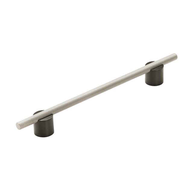 7-9/16" Transcendent Bar Pull, Matte Black/Silver Champagne