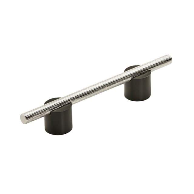 3-3/4" Transcendent Bar Pull, Matte Black/Polished Nickel
