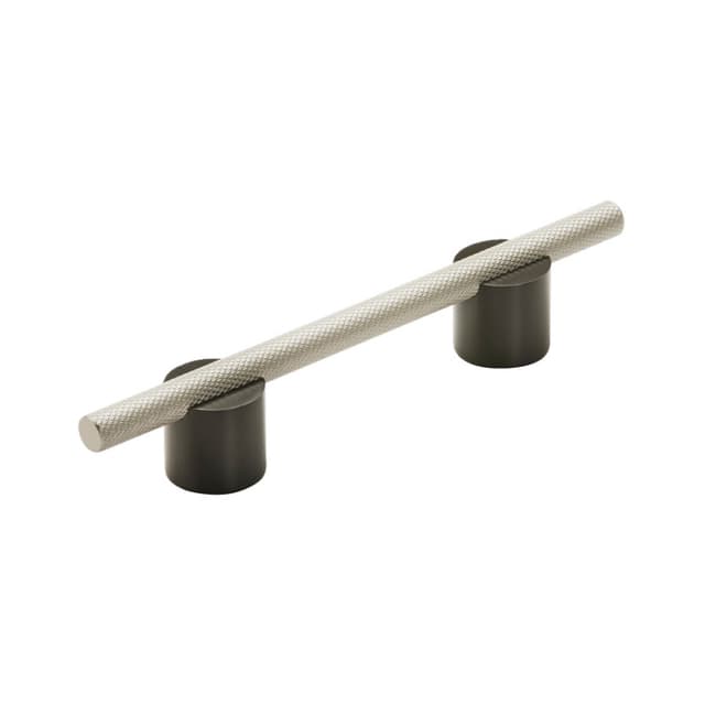 3-3/4" Transcendent Bar Pull, Matte Black/Silver Champagne
