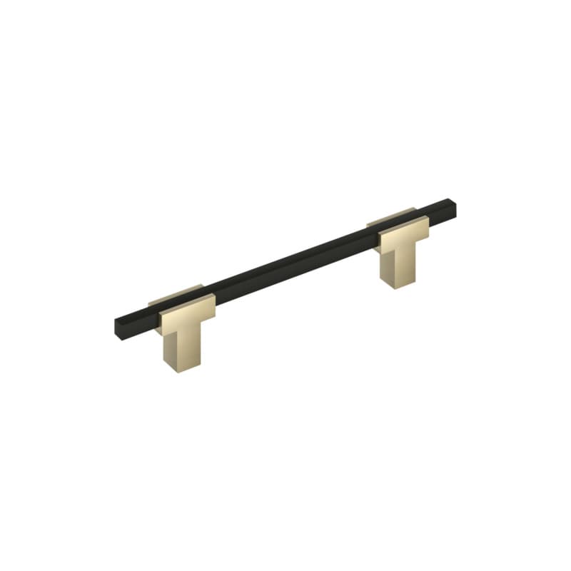 5-1/16" Urbanite Cabinet Pull, Golden Champagne/Matte Black