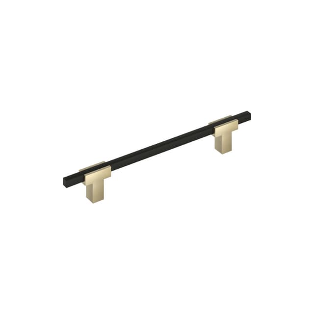 6-5/16" Urbanite Cabinet Pull, Golden Champagne/Matte Black