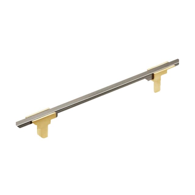 6-5/16" Urbanite Handle Pull, Brushed Gold/Black Chrome