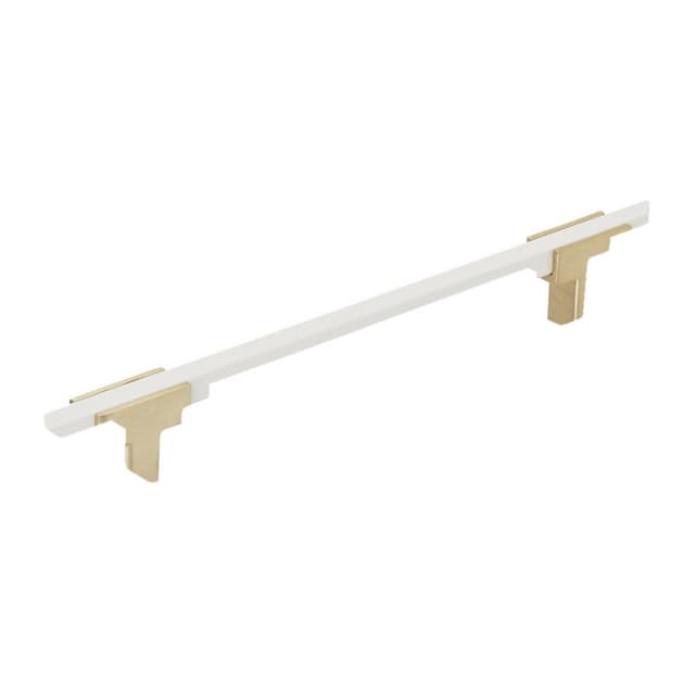 6-5/16" Urbanite Handle Pull, Brushed Gold/White