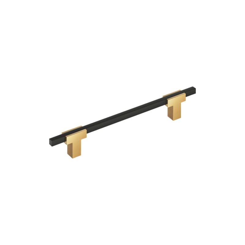 6-5/16" Urbanite Cabinet Pull, Champagne Bronze/Matte Black