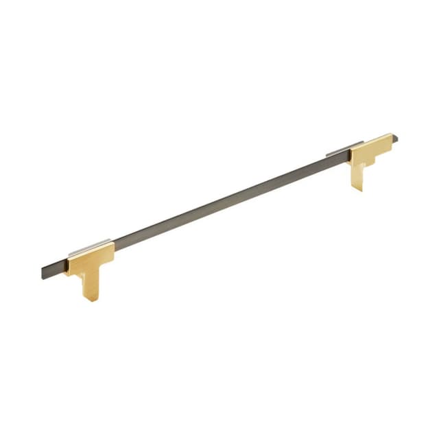 7-9/16" Urbanite Handle Pull, Brushed Gold/Black Chrome