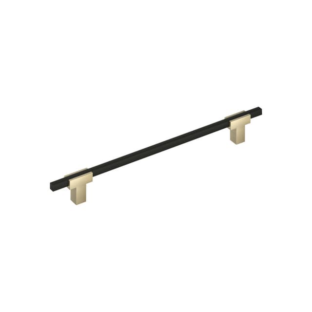 8-13/16" Urbanite Cabinet Pull, Golden Champagne/Matte Black
